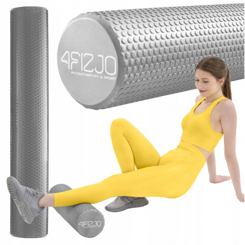 Купить Массажный ролик  4FIZJO CARE + EVA 90 x 15 см Grey в Киеве - фото №1